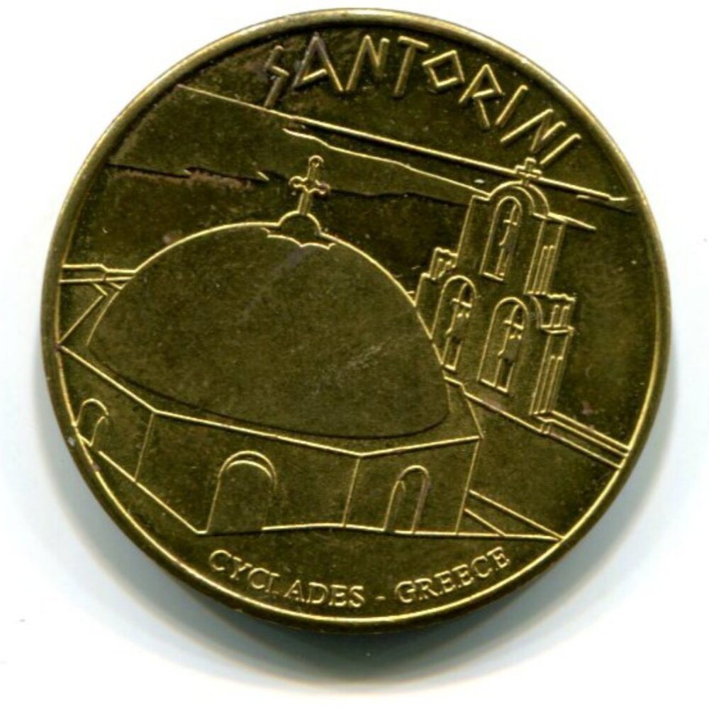 Santorini Greece Hellenic Heritage Collectors Coin(b860-41)